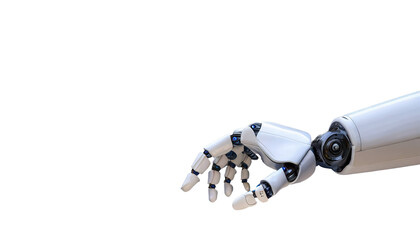 Futuristische Roboterhand, die nach etwas greift - obrazy, fototapety, plakaty