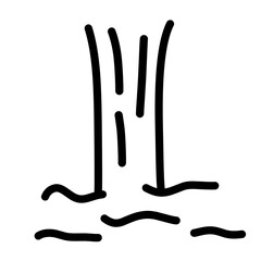waterfall line icon