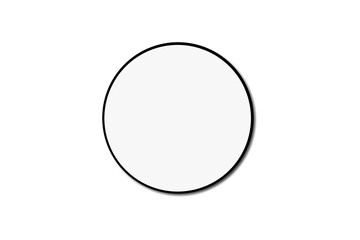 Photo round mirror on a light background