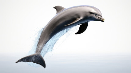 Vibrant image capturing moment when dolphin jumps out of water. Perfect for nature-themed designs or articles.