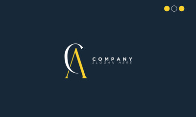 CA Alphabet letters Initials Monogram logo AC, C and A