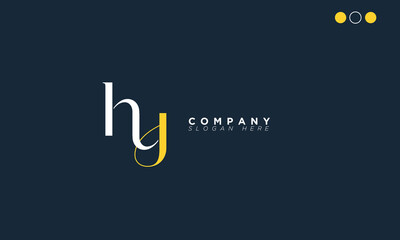 HY Alphabet letters Initials Monogram logo YH, H and Y
