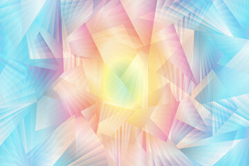 Abstract geometric background. Blue, yellow, pink and white colors.