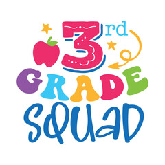 Fototapeta premium Third-grade squad, Third-grade squad design, 100 days of school