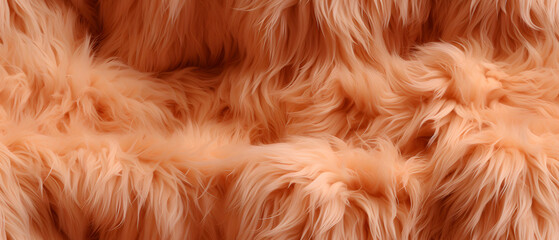 Long gold yellow orange fur. Seamless background or texture.