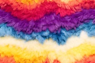 Long colorful spectrum fur. Seamless background or texture.