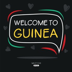 Welcome to Guinea, Vector Illustration.