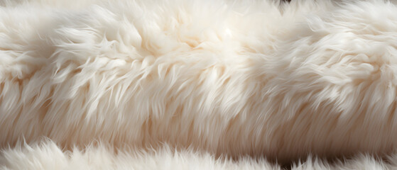 Fototapeta premium Long white fur. Seamless background or texture.