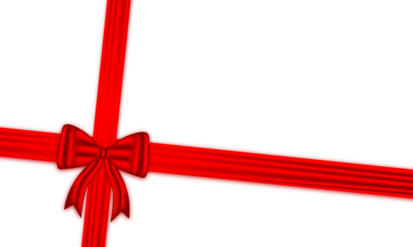 Red bow and silk luxury elements with horizontal and Vertical cross ribbon festive decor for holiday elegant gift card tape for decorating wedding cards, or website