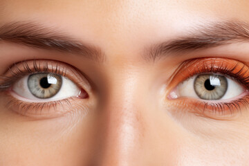 Obraz premium Perfect eye close up macro vision concept, the vision of the future and healthy life concept. View precise to the target.