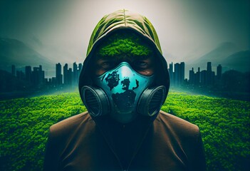 Environmental fraud or green hypocricy and environment political hypocrite concept as a liar person misleading the public from polluting industry wearing a natural ecological mask as a. Generative AI