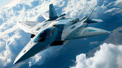 Coyote FX Sixth Generation Fighter , in the sky. Generative AI