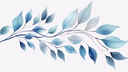Fototapeta na wymiar Watercolors touched the edges of the leaves beautiful image Ai generated art