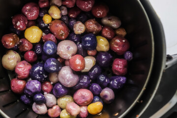 delicious multi-colored potatoes for a delicious lunch or dinner