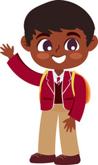 cartoon children back to school