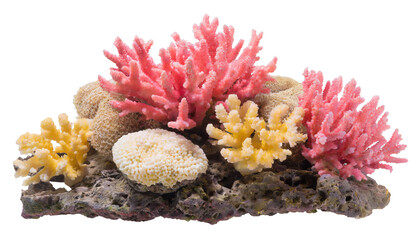 Coral reef - isolated on transparent background
