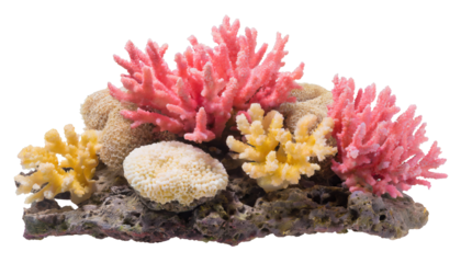 Coral reef - isolated on transparent background
