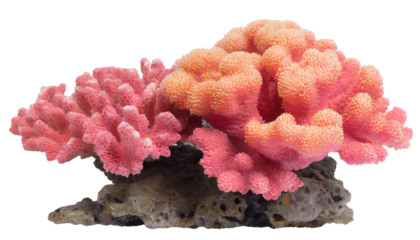 Coral reef - isolated on transparent background