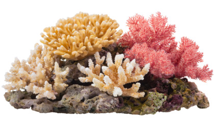 Coral reef - isolated on transparent background