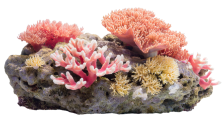 Coral reef - isolated on transparent background