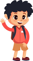 cartoon children back to school