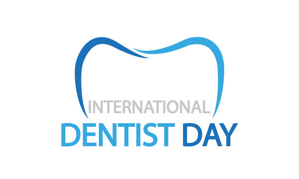 Dentist Day International Dental logo, vector art illustration.