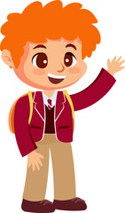 cartoon children back to school