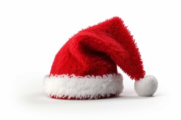 Christmas Santa hat isolated on white background. create using generative AI tool