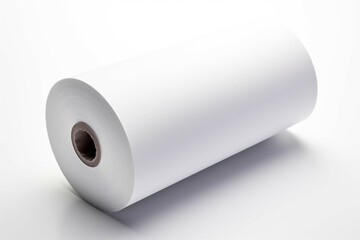 Roll of thermal paper for receipt isolated on white. create using generative AI tool