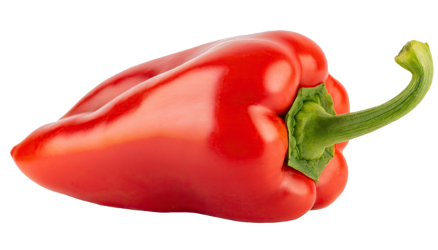 Delicious red pepper - isolated on transparent background