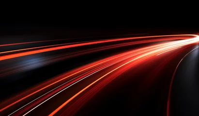 Foto op Plexiglas speed light streaks background, motion blur speed effect. © HMCK