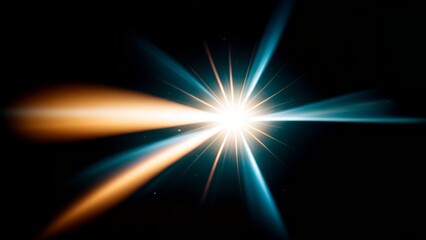 Obraz premium Retro Anamorphic Lens Flare Overlay