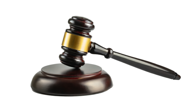  Judge's gavel  - isolated on transparent background