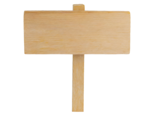wooden signs - isolated on transparent background
