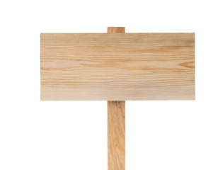 wooden signs - isolated on transparent background