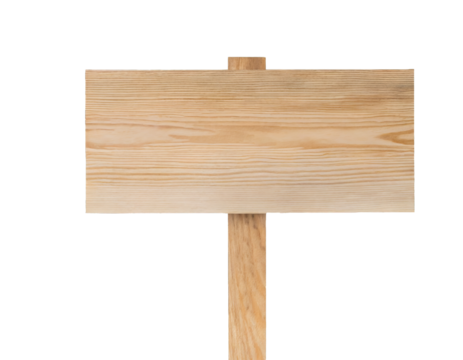 wooden signs - isolated on transparent background