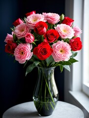 Vase of Seasonal Flowers