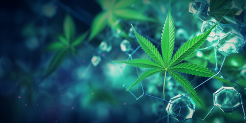 concept of medical cannabis treatment - obrazy, fototapety, plakaty