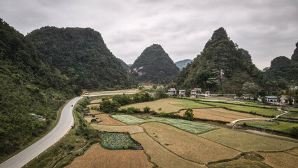 Fototapeta na wymiar The view of Cao Bang in Northern Vietnam