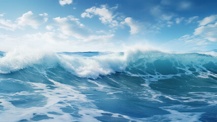 Serene Ocean Waves Background