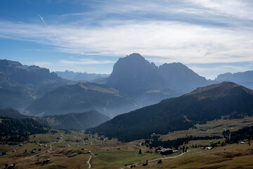 Dolomites landscape in Italy, autumn