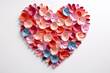 Obraz premium Paper cutout heart background wallpaper