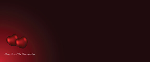 Happy valentines day greeting background. Greeting background with abstract 3d composition for Valentine's Day. Vector illustration with hearts.