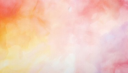abstract happy watercolor orange sunset or sunrise background 