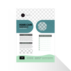 This Is flyer/ Tamplate, graphic design, business flyer, home care, medical service, with contact, QR code, Logo, Picture all you can goes here.