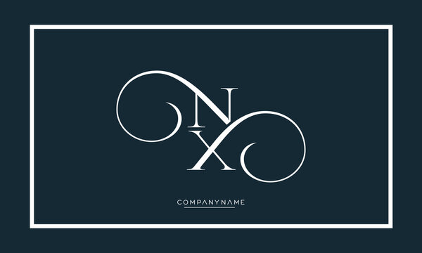 NX or XN Alphabet letters abstract logo
