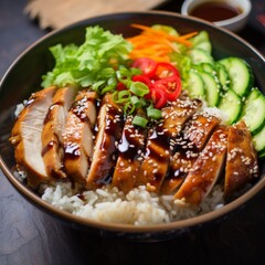 chicken with vegetables and rice