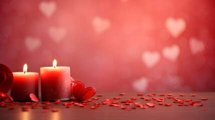 Beautiful valentine background with candles in HD