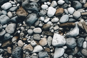 A Close-Up View of Various Stones and Pebbles background