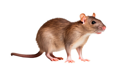 Rat isolated on transparent background. AI generated. PNG